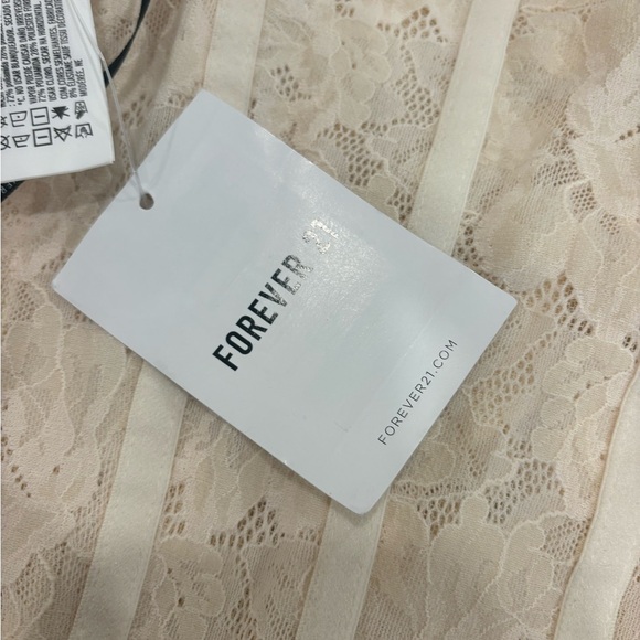 Forever 21 Lace Knit Top Bustier with Ribbon Ties- SMALL - Picture 4 of 4